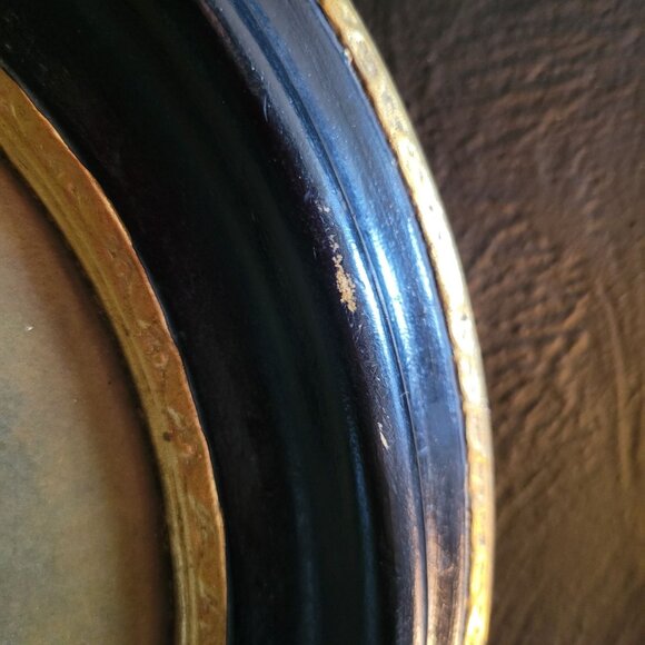 Antique Victorian Transferware Portrait Plaque on Chalkware Marguerite de Valois - Picture 6 of 9